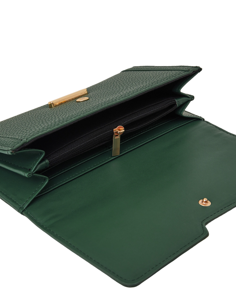 Green Leather Clutch - HYGOLUX