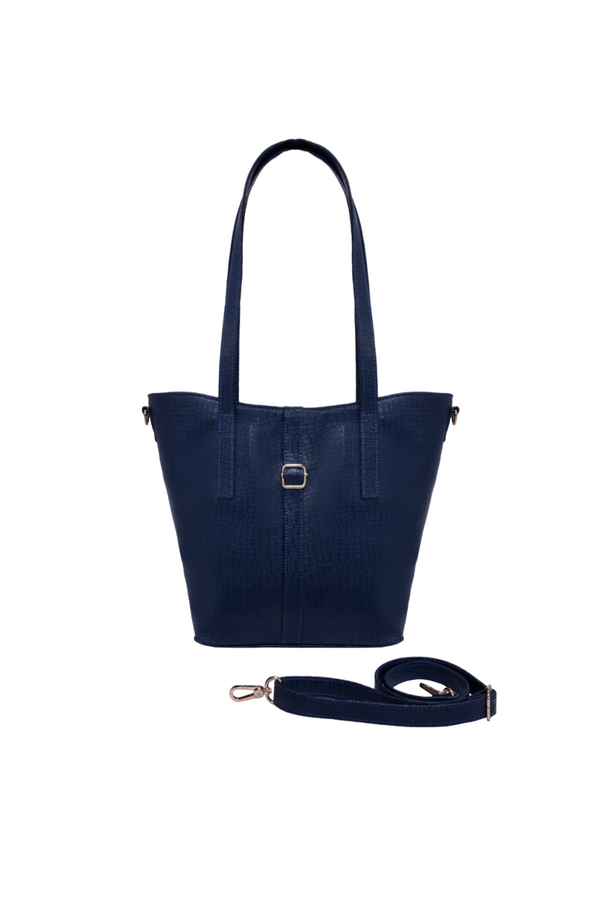 Blue Premium Leather Shoulder Bag - HYGOLUX