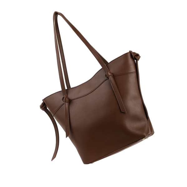 Brown Leather Shoulder Bag - HYGOLUX